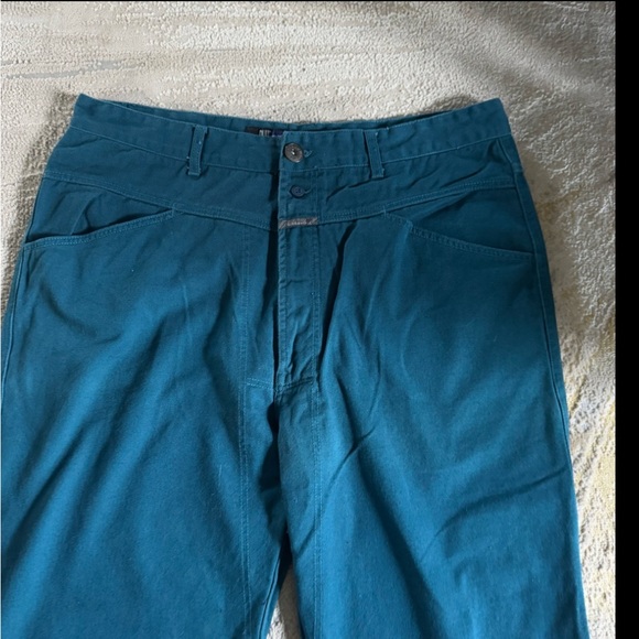 Marithe Francois Girbaud jeans teal blue Baggy loose straight Leg size 40 - Picture 5 of 11